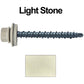 10 x 2" - Mini Driller Sheet Metal Roofing Screw - Hex Washer Head -  Self starting metal to wood siding screws. EPDM washer. Colored head.