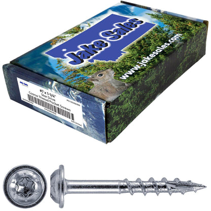 #7 Coarse Thread Pocket Hole Torx/Star Head Screws - Torx/Star Drive Pocket Hole Screws for Cabinetry & Furniture. - T-20 Torx Screw Head