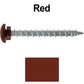 10 x 2" LOW PROFILE Star Head Roofing Screws - HI-LO Thread - Metal To Wood - T25 Torx Drive Head - EPDM washer.