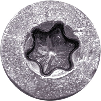#8 Torx/Star Drive Head - 300 Grade Stainless Steel Torx/Star Drive Wood Screws - Silver Star Stainless Steel Wood Screw