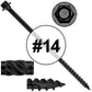 #14 Heavy-Duty Black Timber, Log & Structural Wood Screws - Exterior Coated - Use for Fastening Ledger Boards, Large Timbers, Logs and more.