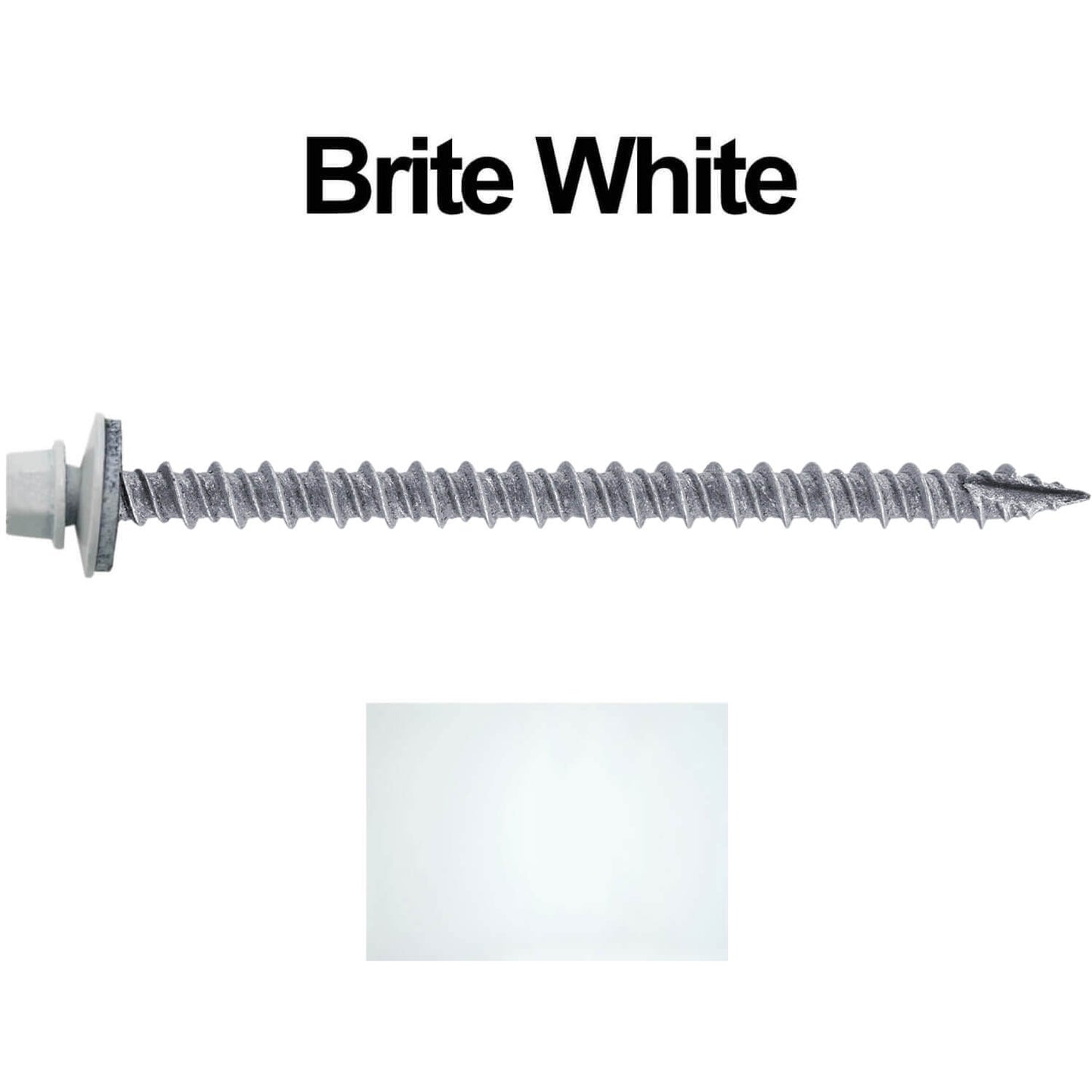 #10 x 3" Metal ROOFING SCREWS - Hex Washer Head - Self starting/self tapping - EPDM washer. Colored head.