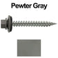 #9 x 1-1/2" Stainless Steel Metal Roofing Screws - Hex Washer Head - Self-Piercing (SP) tip metal to wood siding screws. EPDM washer. Colored head.