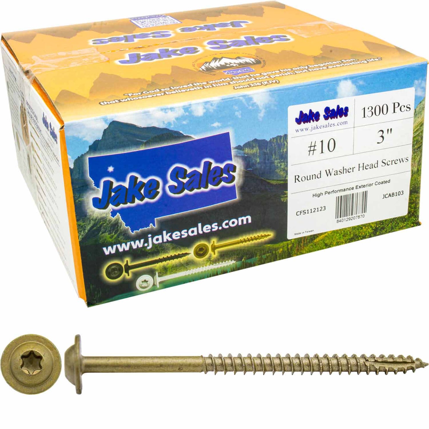 #10 Round Washer (Modified Truss) Head Screw Torx/Star Drive Head Wood Screw, Multipurpose Wood Screws for Construction, Cabinets and Furniture.