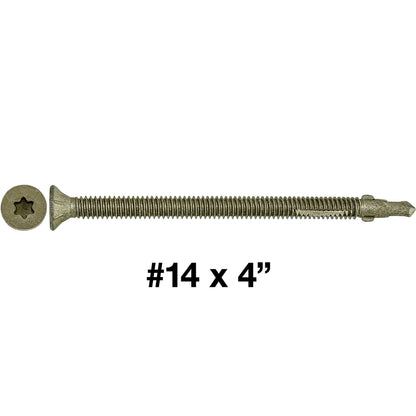 Reamer Tek Torx/Star Head Self-Drilling Wood to Metal Screws - for Flatbeds, Trailers or Fastening Wood to Steel