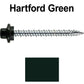 10 x 2” - STAINLESS HEX / ZINC Sheet Metal Roof Screw. Self starting metal to wood siding screws. EPDM washer. Colored head.