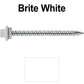 10 x 2-1/2” - STAINLESS HEX / ZINC Sheet Metal Roof Screw. Self starting metal to wood siding screws. EPDM washer. Colored head.