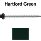 10 X 3" Zinc Aluminum Cap MINI-DRILLER Roofing Screws HI-LO THREAD Zinc Plated Carbon Steel Shank - EPDM Washer - Colored head