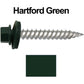 12 x 1-1/2" Stainless Steel Metal Roofing Screw - Hex Washer Head - Self starting/self tapping - EPDM washer. Colored head.