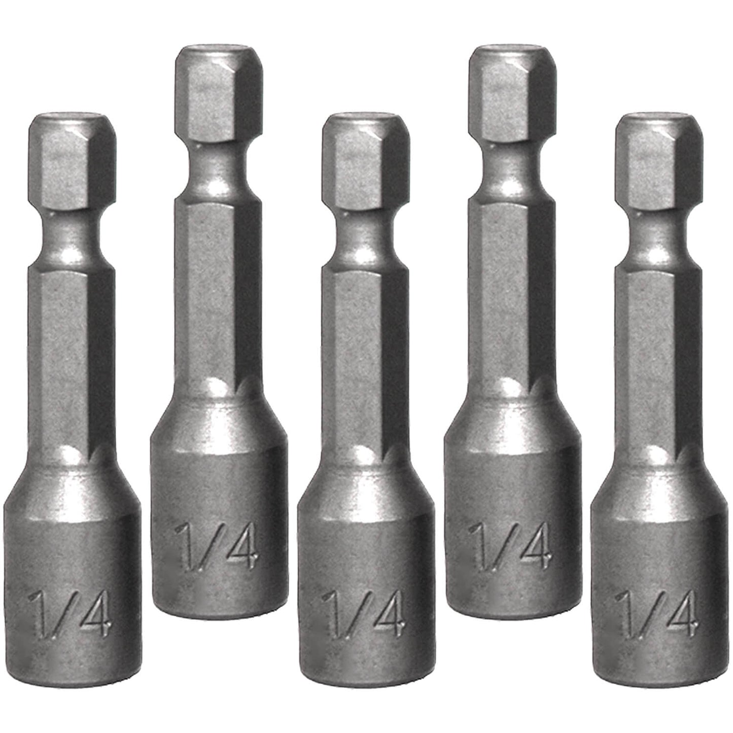 Magnetic Hex Head Driver Bits w/Quick Change Shank - Used for Installing Screws, Nuts, Bolts, etc. - Commonly Used for Metal Roofing Screws