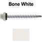 10 X 2” Zinc Aluminum Cap MINI-DRILLER Roofing Screws HI-LO THREAD Zinc Plated Carbon Steel Shank - EPDM Washer - Colored head