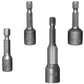 Magnetic Hex Head Driver Bits w/Quick Change Shank - Used for Installing Screws, Nuts, Bolts, etc. - Commonly Used for Metal Roofing Screws