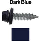 #14 x 1"  Metal ROOFING SCREWS - Hex Washer Head - Self starting/self tapping - EPDM washer. Colored head.