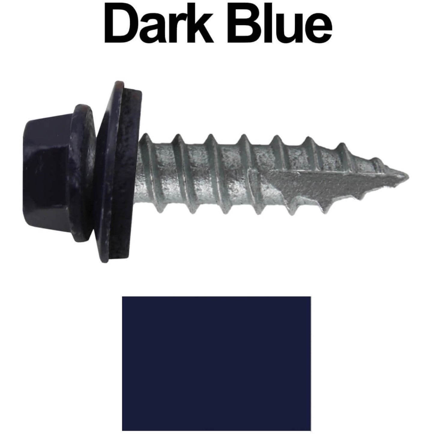 #14 x 1"  Metal ROOFING SCREWS - Hex Washer Head - Self starting/self tapping - EPDM washer. Colored head.