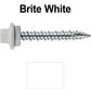 10 x 1-1/2" - STAINLESS HEX / ZINC Sheet Metal Roof Screw. Self starting metal to wood siding screws. EPDM washer. Colored head.