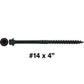 #14 Heavy-Duty Black Timber, Log & Structural Wood Screws - Exterior Coated - Use for Fastening Ledger Boards, Large Timbers, Logs and more.