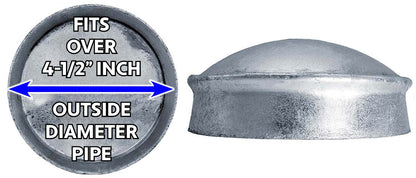 Galvanized Pressed Steel Chain Link Fence Post Caps