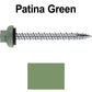 10 X 2“ HI-LO Zinc Aluminum Cap Metal Roofing Screws - Hex Washer Head - Self starting/self tapping - EPDM washer. Colored head.