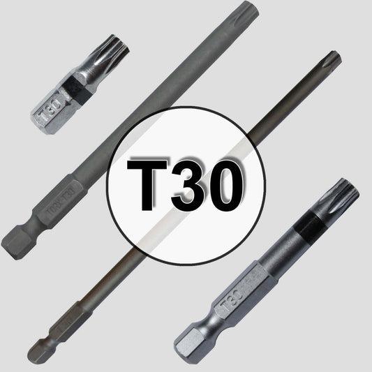 T30 (T-30) Torx/Star Driver Bit - Color Coded T30 Torx/Star Drive Bit for Screws and Fasteners Requiring T30 (T-30) Size Bits