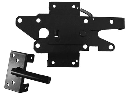 Vinyl Gate Latch for Vinyl, Wood, PVC etc Fencing. Fence Gate Latch w/Mounting Hardware -  Gate Latches have a 90 Degree Bracket Resulting in a Positive Latch to Gate Connection