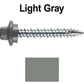 10 x 1-1/2" - STAINLESS HEX / ZINC Sheet Metal Roof Screw. Self starting metal to wood siding screws. EPDM washer. Colored head.
