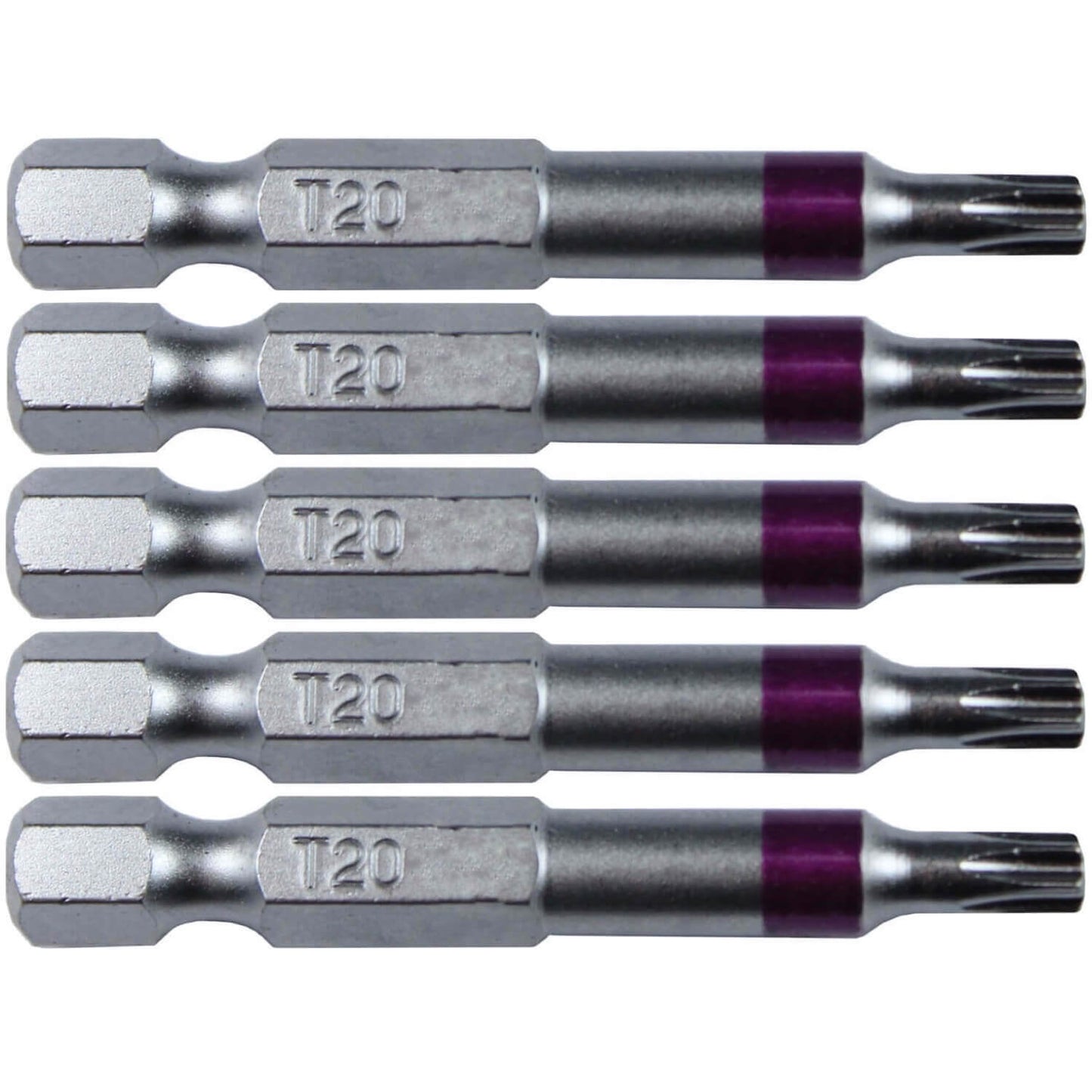 T20 (T-20) Torx/Star Driver Bit - Color Coded Torx/Star Drive Quick Change Shank Bit for Screws and Fasteners Requiring T20 (T-20)