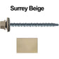 #10 x 3" Mini Driller Sheet Metal Roofing Screw - Hex Washer Head -  Self starting metal to wood siding screws. EPDM washer. Colored head.