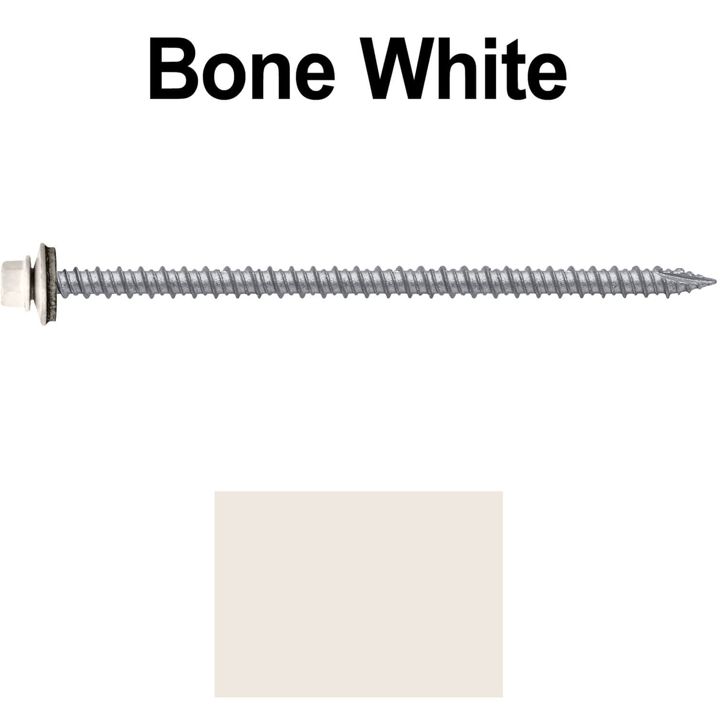 #10 x 4" Metal ROOFING SCREWS - Hex Washer Head - Self starting/self tapping - EPDM washer. Colored head.