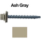 10 x 2" - Mini Driller Sheet Metal Roofing Screw - Hex Washer Head -  Self starting metal to wood siding screws. EPDM washer. Colored head.