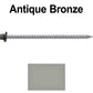 #10 x 4" Metal ROOFING SCREWS - Hex Washer Head - Self starting/self tapping - EPDM washer. Colored head.