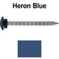 10 x 2" LOW PROFILE Star Head Roofing Screws - HI-LO Thread - Metal To Wood - T25 Torx Drive Head - EPDM washer.