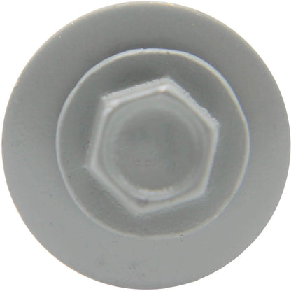 #10 X 1" HI-LO Zinc Aluminum Cap Metal Roofing Screws - Hex Washer Head - Self starting/self tapping - EPDM washer. Colored head.