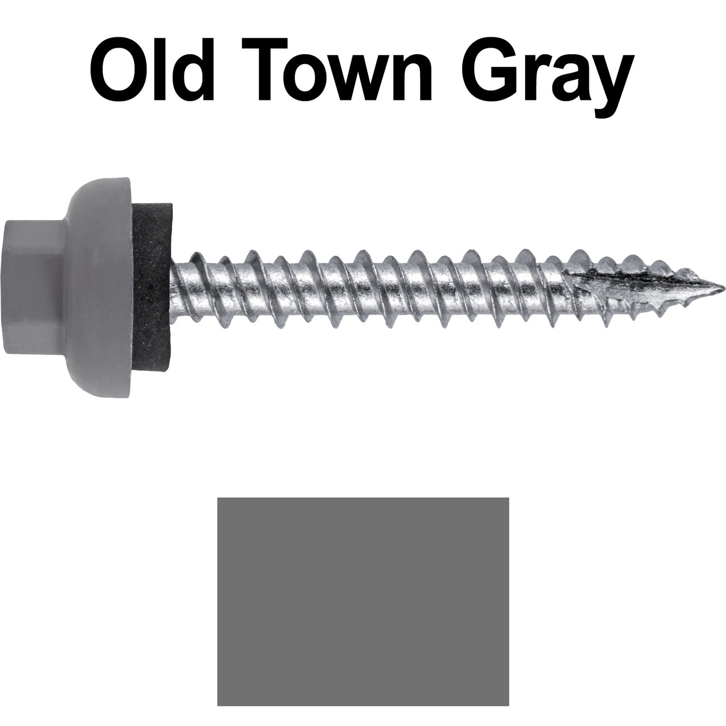 10 X 1-1/2" HI-LO Zinc Aluminum Cap Metal Roofing Screws - Hex Washer Head - Self starting/self tapping - EPDM washer. Colored head.