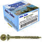 #8 x 3/4" - 2" Bronze Exterior Coated Wood Screw Torx/Star Drive Head - Multipurpose Exterior Coated Torx/Star Drive Wood Screws
