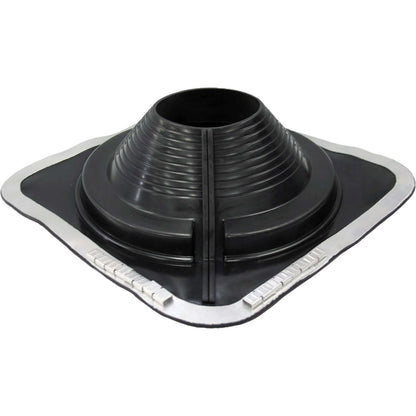 BLACK SQUARE BASE COMBO PIPE FLASHING BOOT:  EPDM Square Base Flexible Pipe Flashing