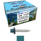 12 x 1-1/2" Stainless Steel Metal Roofing Screw - Hex Washer Head - Self starting/self tapping - EPDM washer. Colored head.
