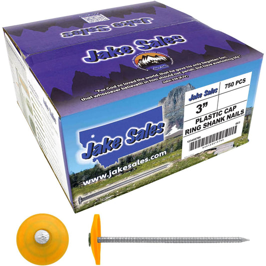 3 Inch Plastic Cap Ring Shank Nail