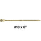 #10 Gold Star/Torx Drive Zinc Coated T-25 Flat Head Wood Screws