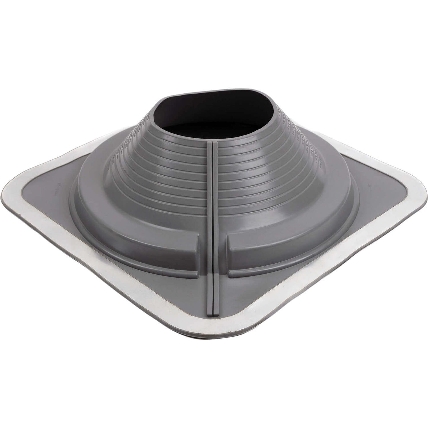 GRAY DEKTITE SQUARE BASE COMBO PIPE FLASHING BOOT:  EPDM Square Base Flexible Pipe Flashing Dektite