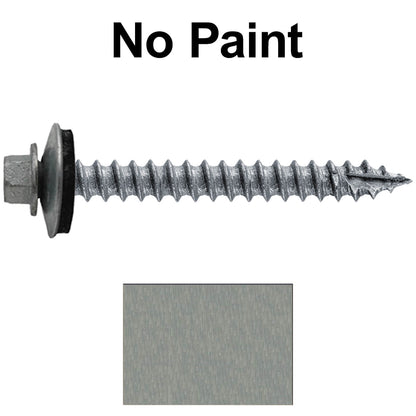 #12 x 2" RE-GRIP METAL ROOFING SCREWS - Hex Washer Head - Self starting/self tapping - EPDM washer. Colored head.
