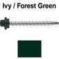 10 x 2” Stainless Steel Mini Driller Sheet Metal Roofing Screw - Hex Washer Cap - Self starting metal to wood siding screws - EPDM washer. Colored head.