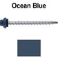 10 X 2-1/2" Zinc Aluminum Cap MINI-DRILLER Roofing Screws HI-LO THREAD Zinc Plated Carbon Steel Shank - EPDM Washer - Colored head