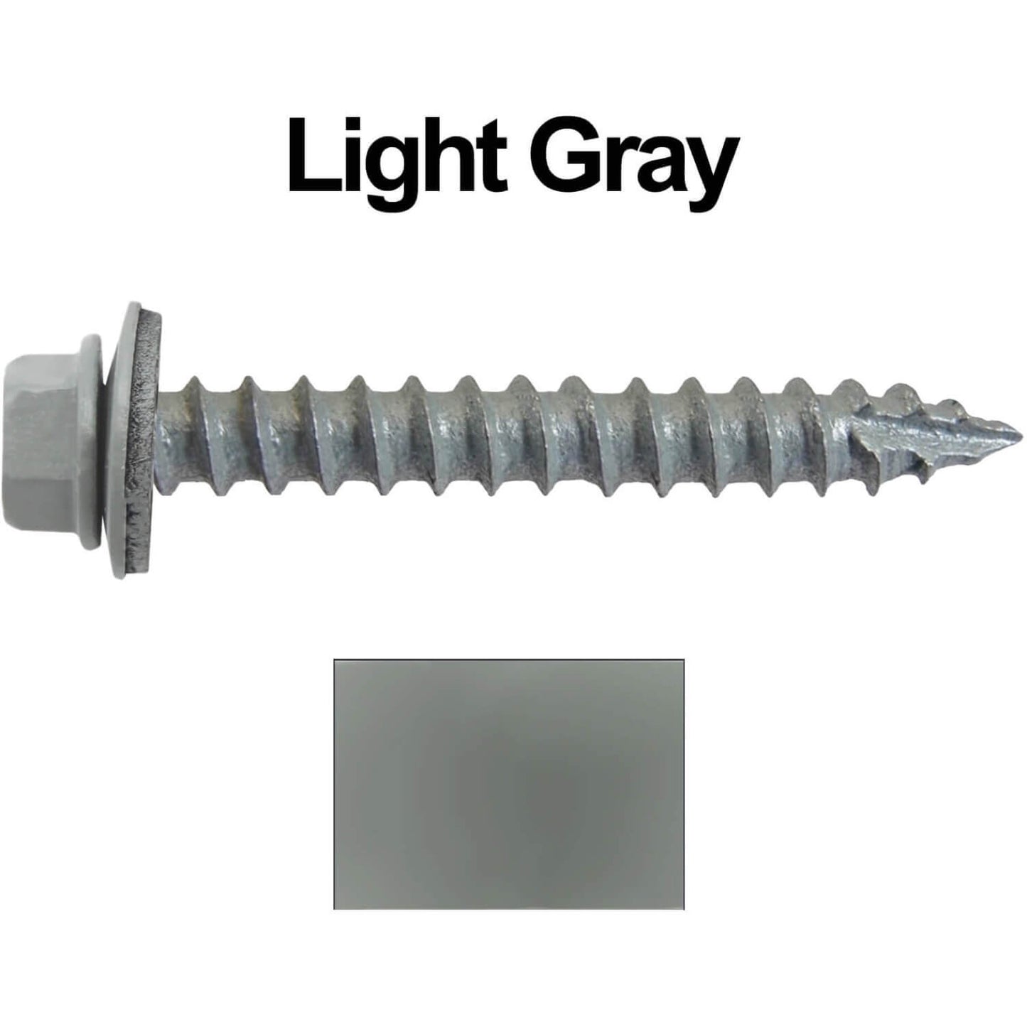 #14 x 2" Metal ROOFING SCREWS - Hex Washer Head - Self starting/self tapping - EPDM washer. Colored head.