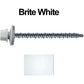 #10 x 3" Mini Driller Sheet Metal Roofing Screw - Hex Washer Head -  Self starting metal to wood siding screws. EPDM washer. Colored head.