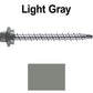 10 x 2” Stainless Steel Mini Driller Sheet Metal Roofing Screw - Hex Washer Cap - Self starting metal to wood siding screws - EPDM washer. Colored head.