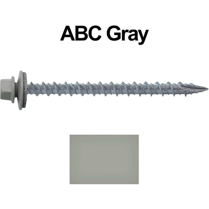 #10 x 2-1/2"   Metal ROOFING SCREWS: (250) Galvanized Hex Head Sheet Metal Roof Screw. Self starting metal to wood siding screws. EPDM washer