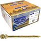 #8 Gold Star/Torx Drive Zinc Coated T-20 Flat Head Wood Screws