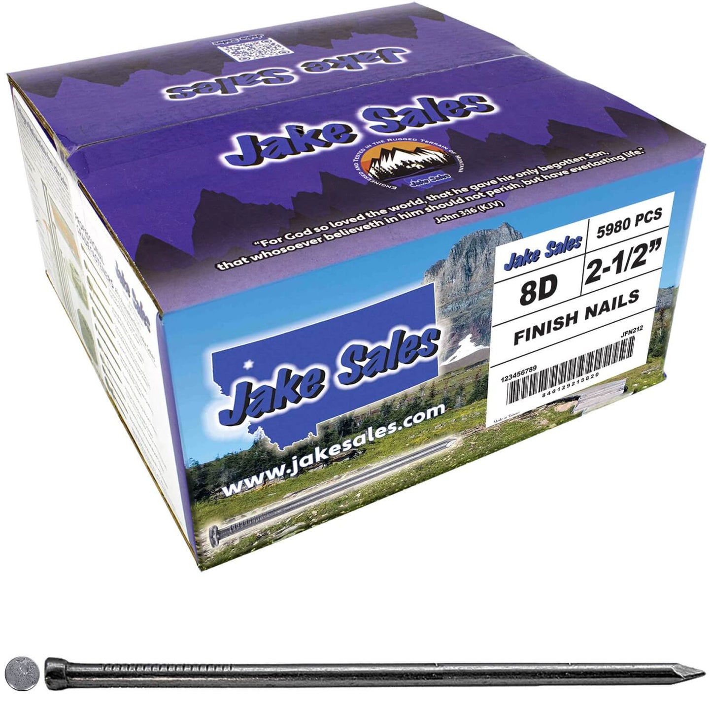 Finish Nails used for "finishing" projects and are non-structural in nature. Common uses for a finish nail are installing crown molding, baseboards, paneling and other projects