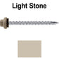 10 X 2-1/2" HI-LO Zinc Aluminum Cap Metal Roofing Screws - Hex Washer Head - Self starting/self tapping - EPDM washer. Colored head.