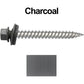 12 x 2"  Stainless Steel Metal Roofing Screw - Hex ReGrip Washer Head - Self starting/self tapping - EPDM washer. Colored head.
